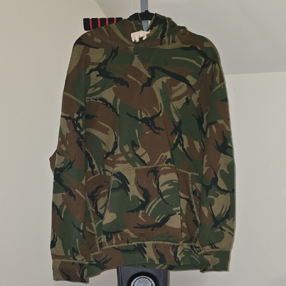 Ralph Lauren Green and Brown Camouflage Sweatshirt